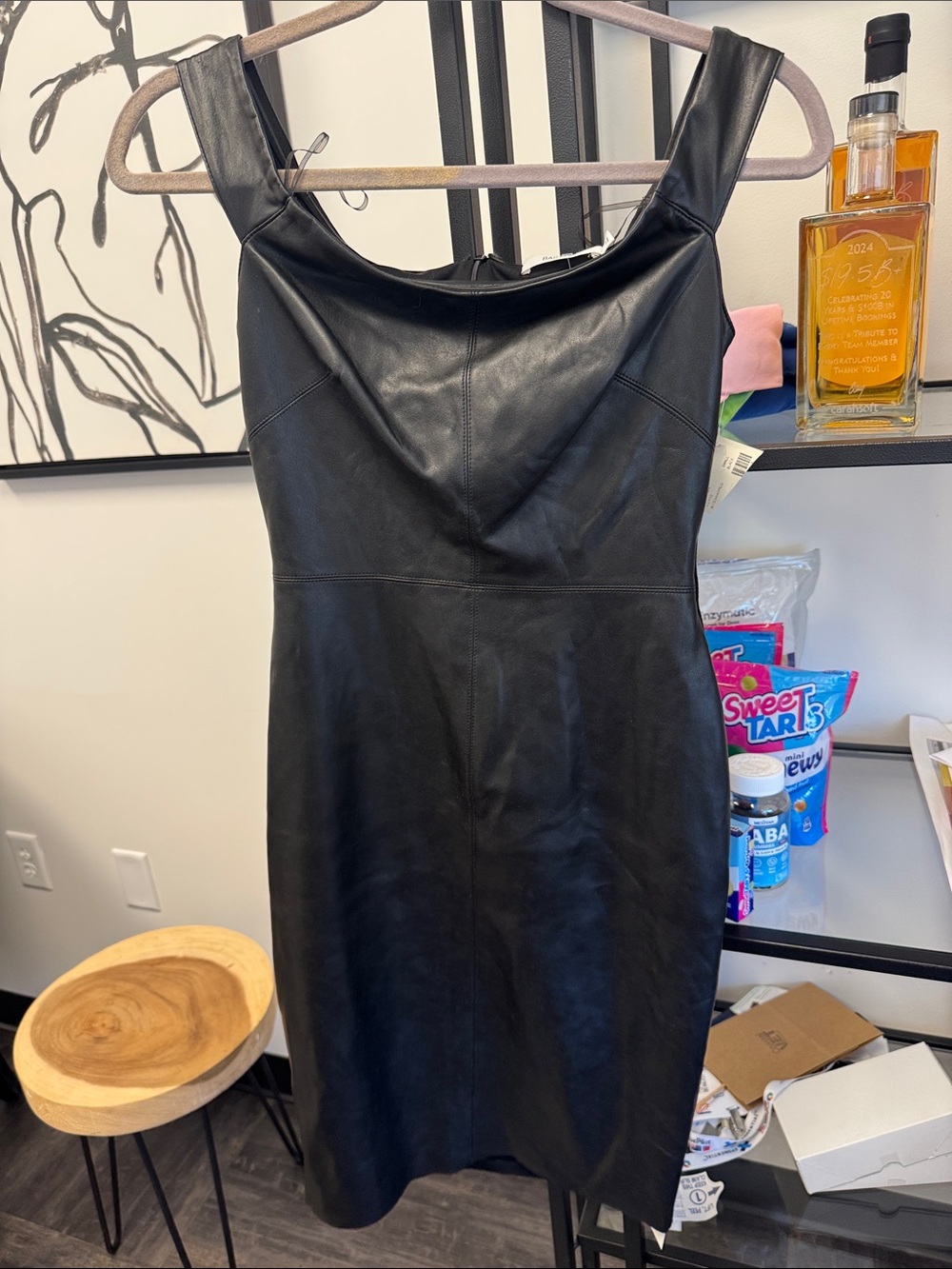 Bailey 44 Black Faux Leather Mini Dress